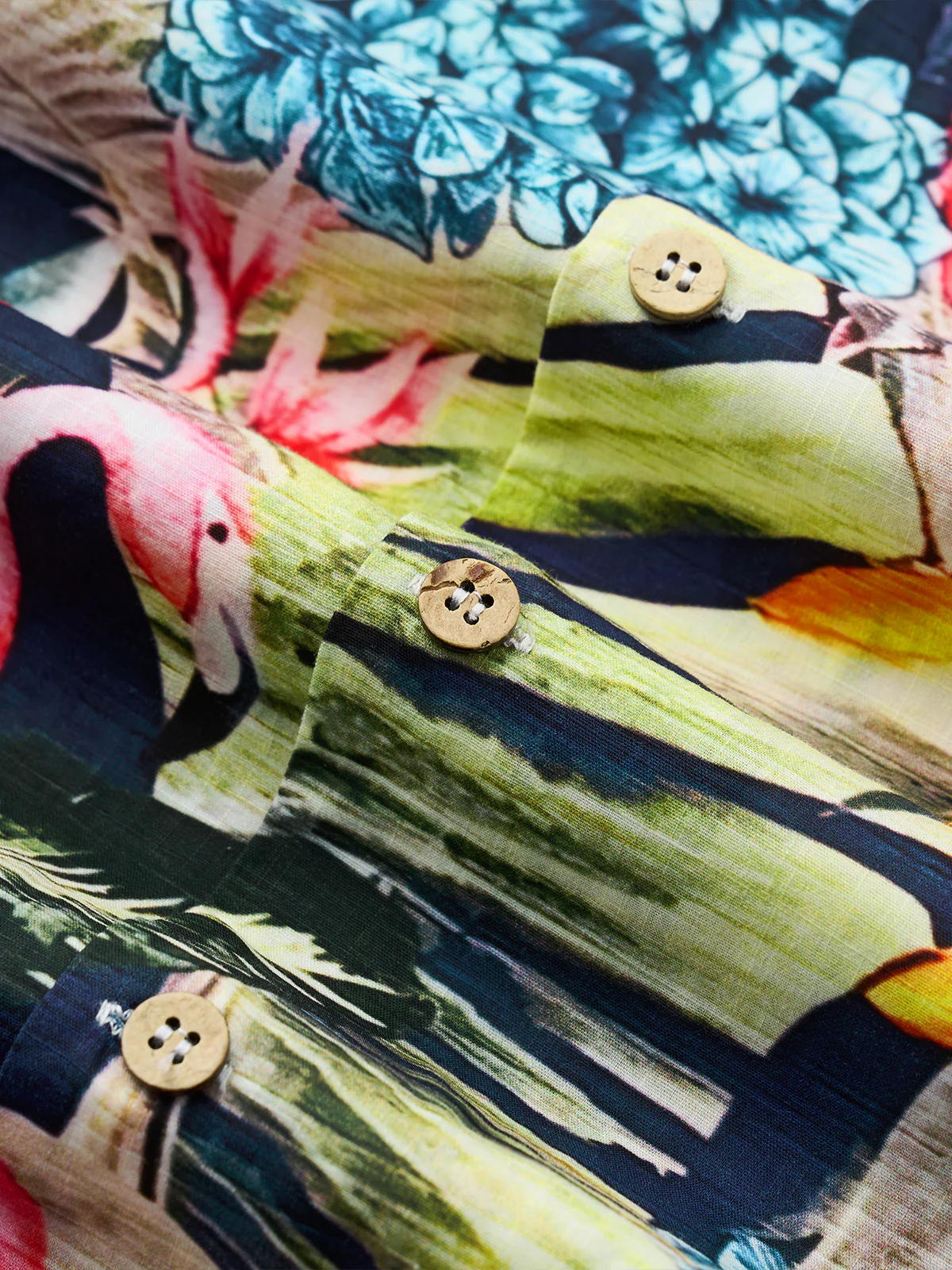 Tropical Paradise Rainforest Cotton Camp Shirt - Image 6