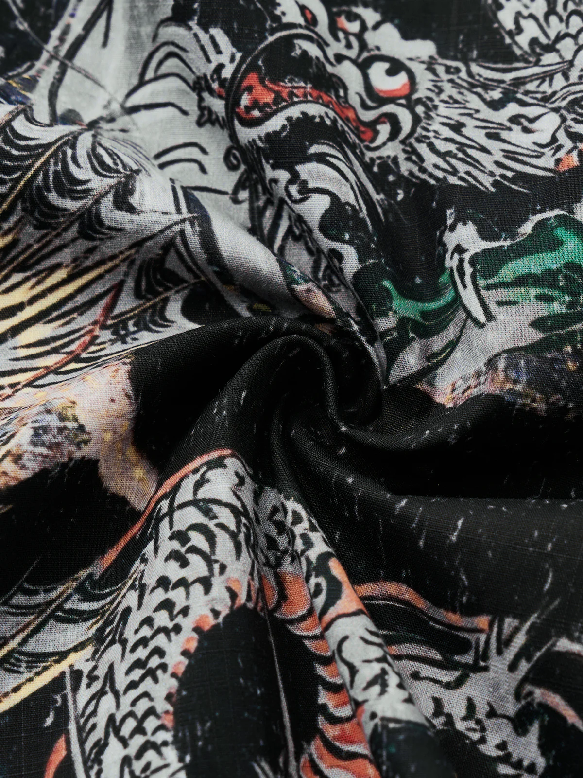 Utagawa Kuniyoshi-Inspired Dragon Art Cotton Shirt - Image 6