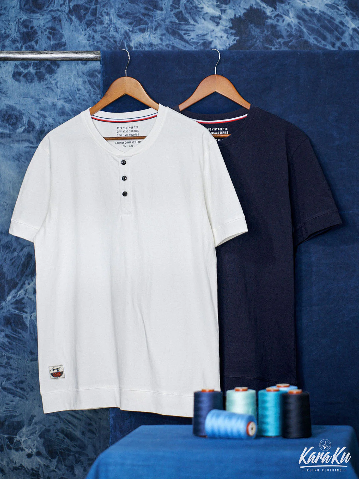 Durable 220g Cotton-Linen Heavyweight Henley Tee - Image 4