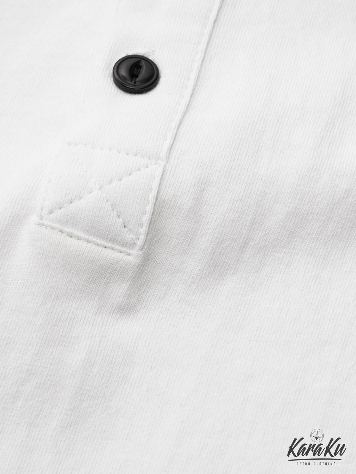 Durable 220g Cotton-Linen Heavyweight Henley Tee - Image 6