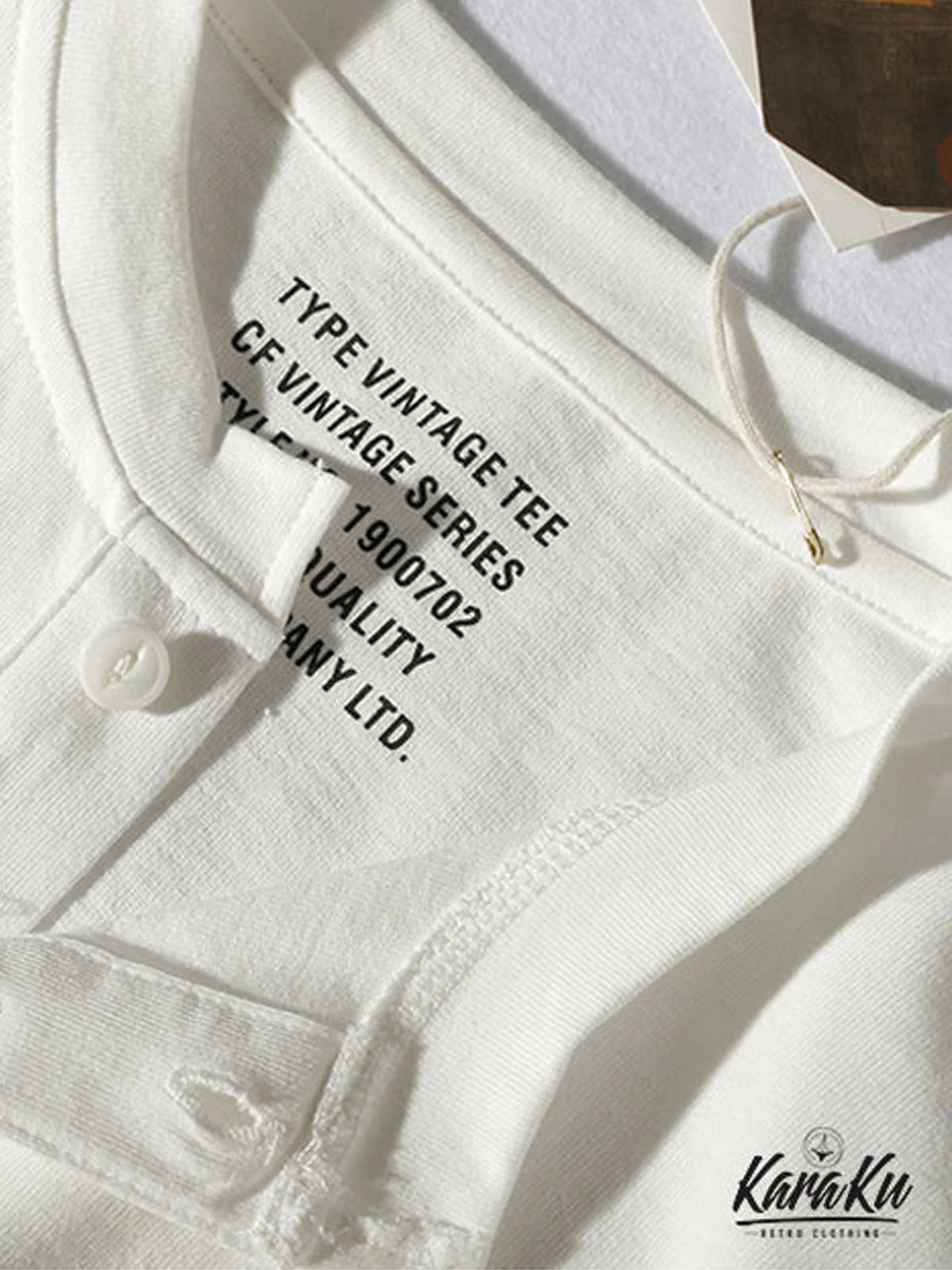 Mini Embroidery Cotton Henley Neck Tee - Image 12