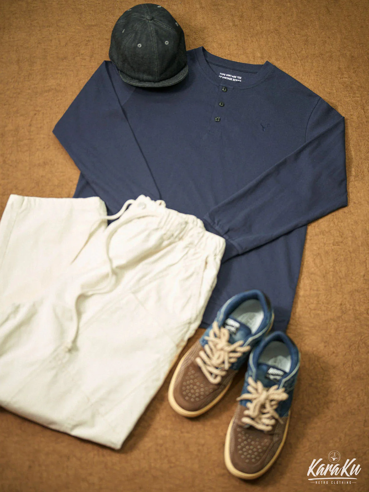 Mini Embroidery Cotton Henley Neck Tee - Image 19