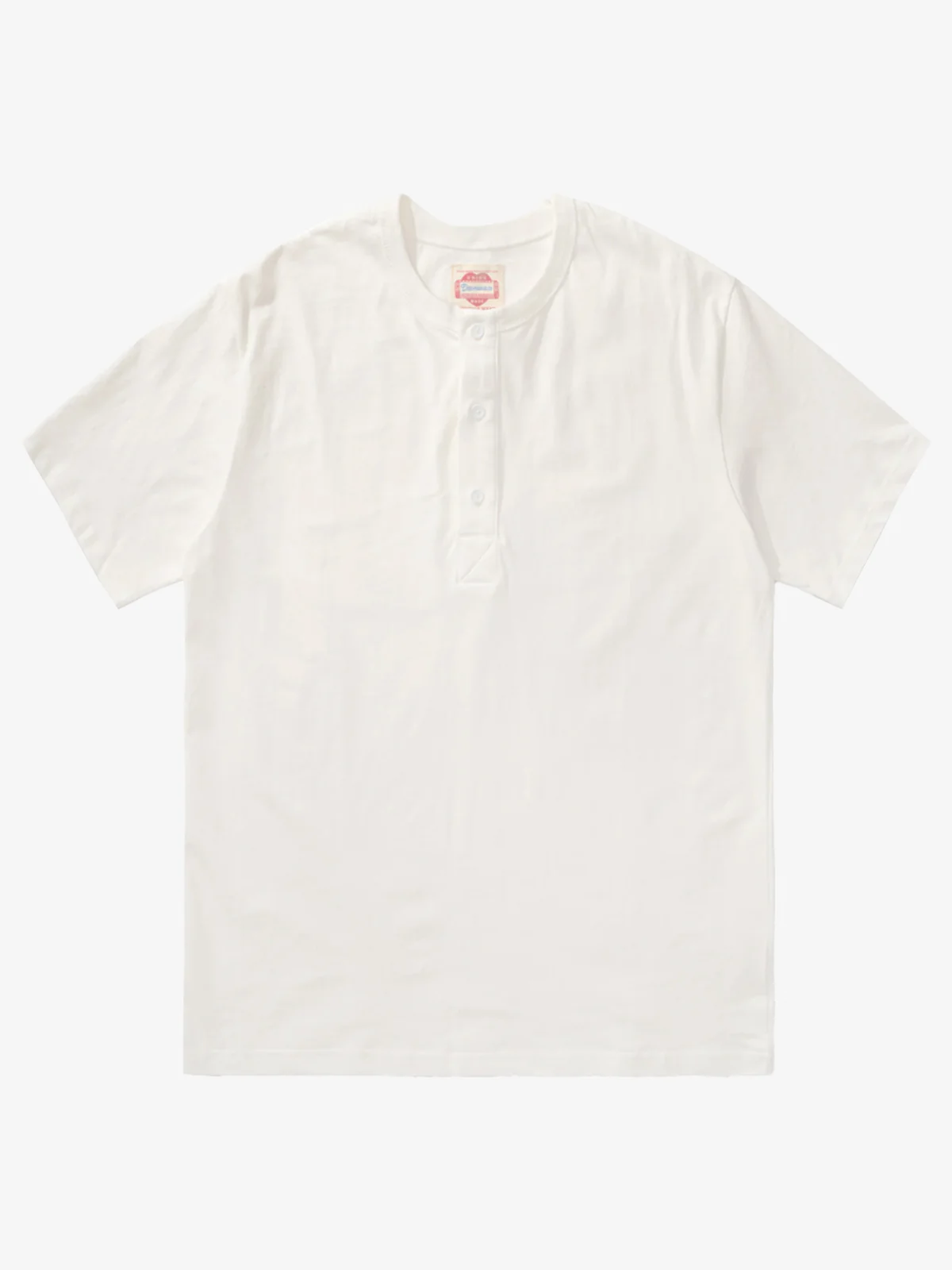 Washed Henley Short Sleeve Cotton T-shirt - Image 4