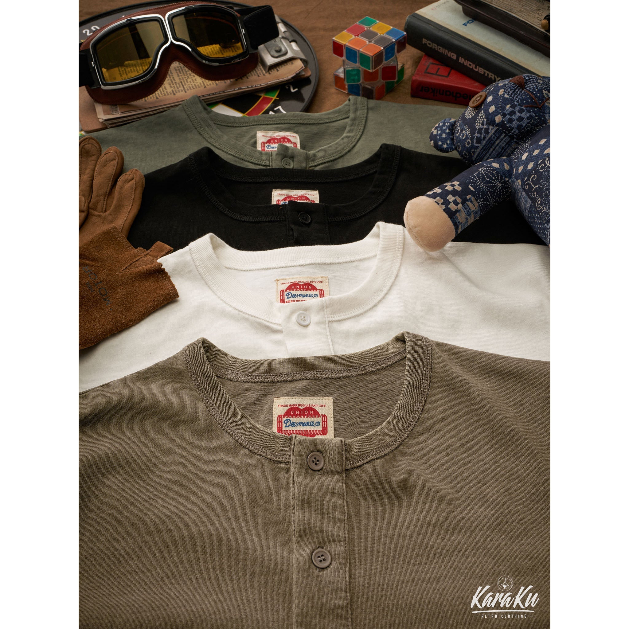 Washed Henley Short Sleeve Cotton T-shirt - Image 9