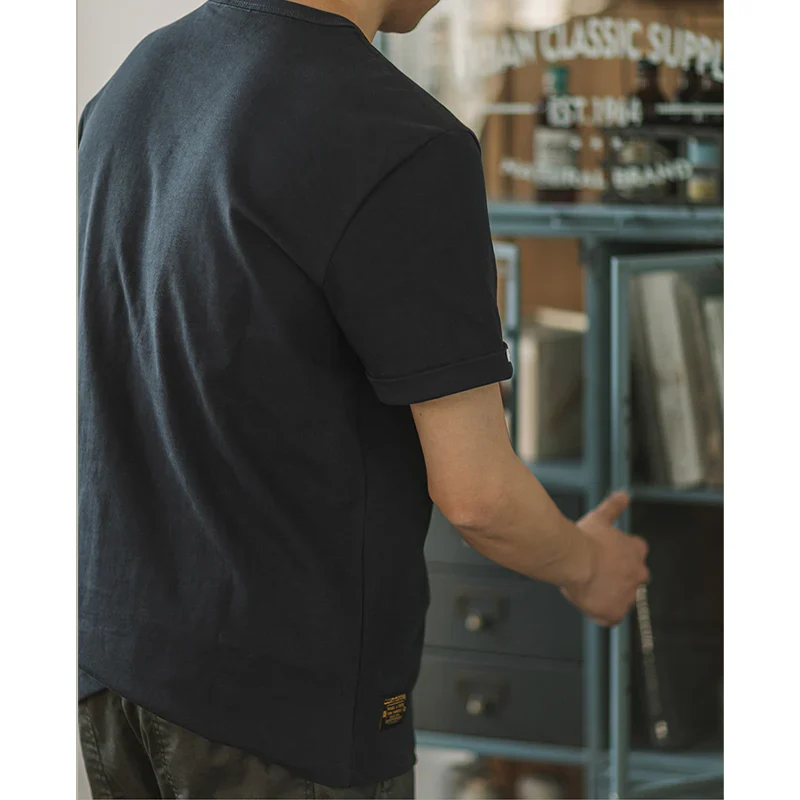 Crew-Neck Short Sleeve Cotton T-shirt - Image 16