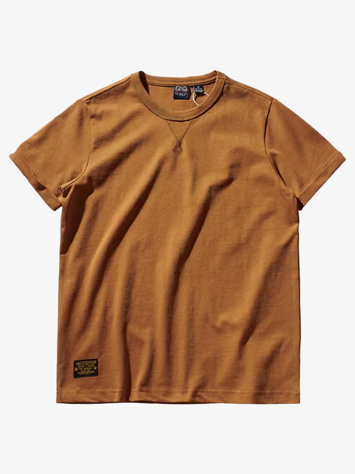 Crew-Neck Short Sleeve Cotton T-shirt - Image 3