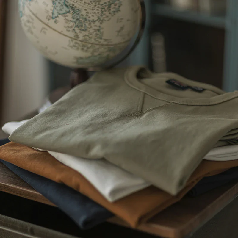 Crew-Neck Short Sleeve Cotton T-shirt - Image 5