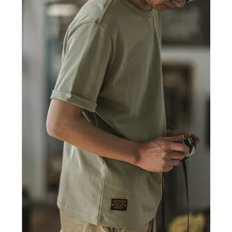 Crew-Neck Short Sleeve Cotton T-shirt - Image 8