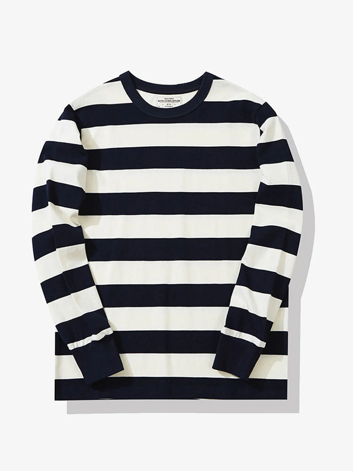 Heavyweight Biker Striped Long Sleeve Tee - Image 3