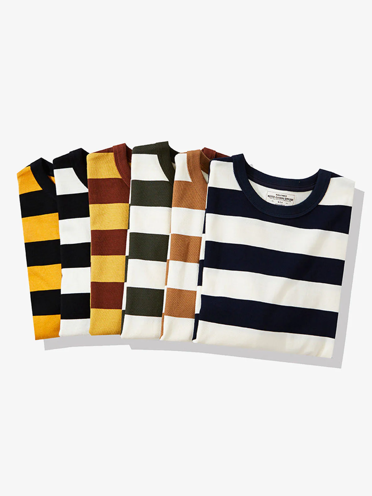 Heavyweight Biker Striped Long Sleeve Tee - Image 8