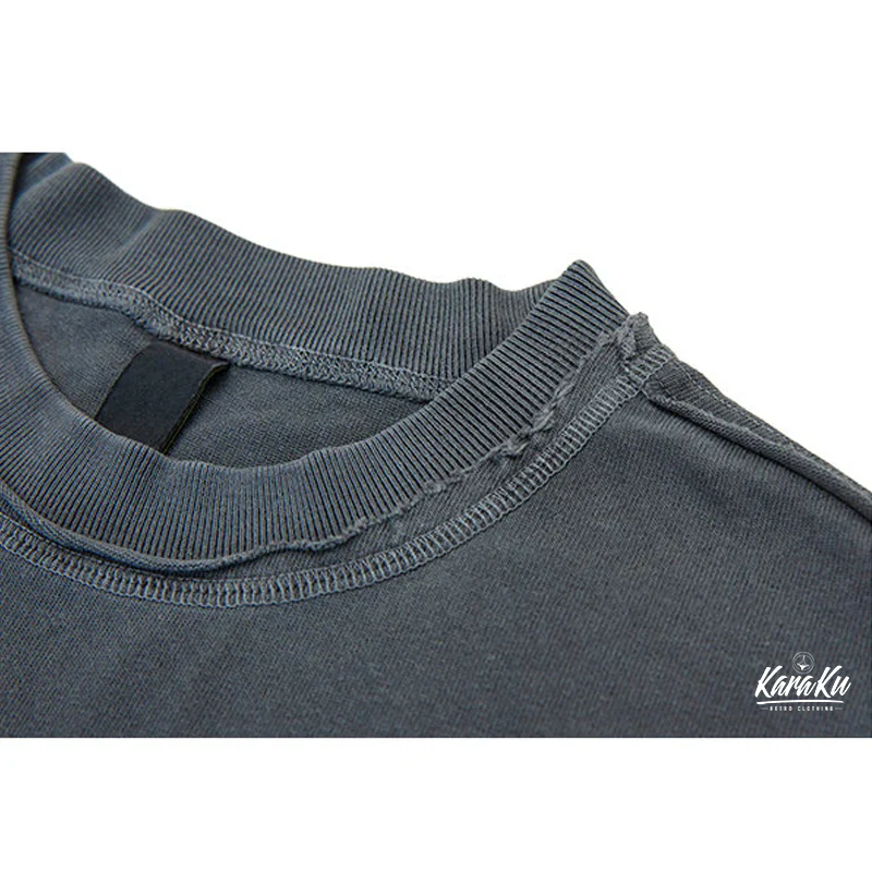 Washed Distressed Cotton T-shirt - Image 5