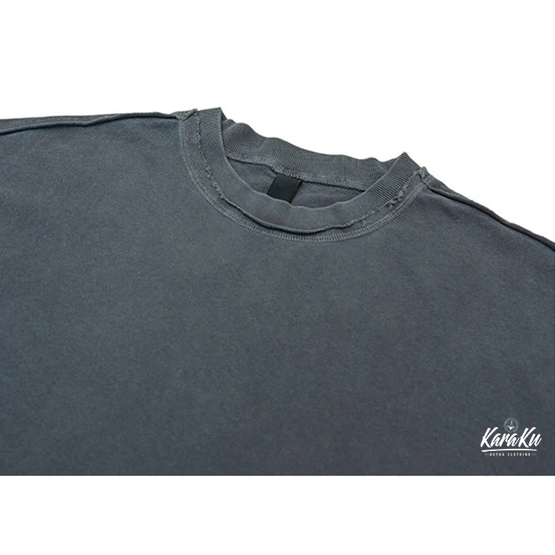 Washed Distressed Cotton T-shirt - Image 6