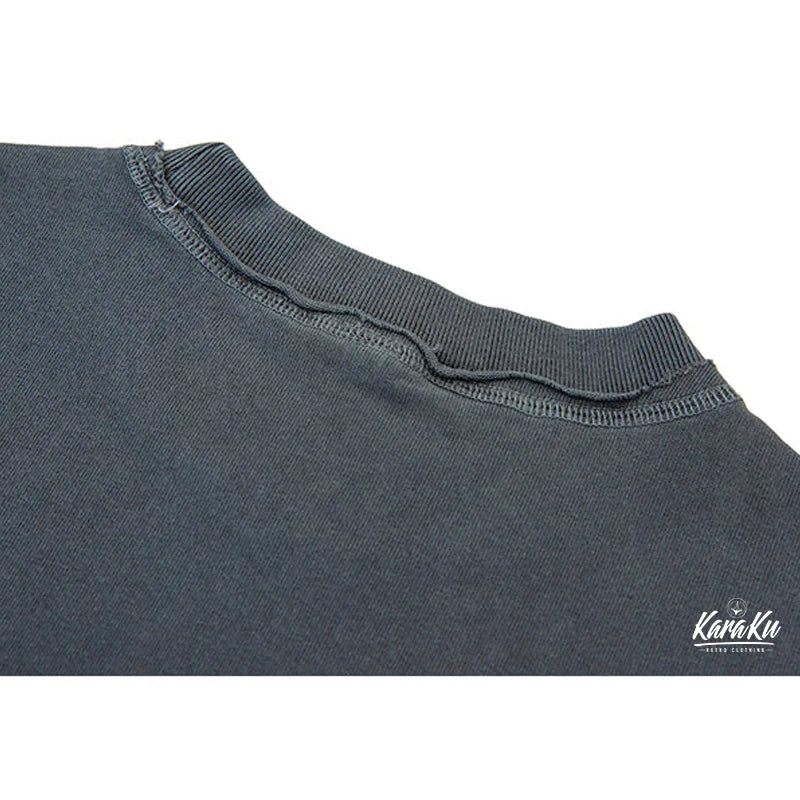 Washed Distressed Cotton T-shirt - Image 7